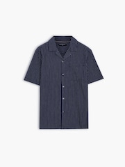 French Connection Pinstripe Button Chest Pocket Short Sleeve Shirt - Изображение 3 5