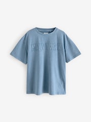Blue Oversized New York 100% Cotton T-Shirt (3-16yrs) - Image 3 of 4
