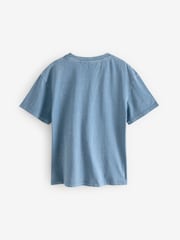 Blue Oversized New York 100% Cotton T-Shirt (3-16yrs) - Image 4 of 4