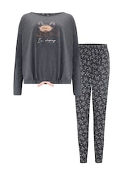 Pour Moi Jersey French Bulldog 100% Cotton Pyjama Set - Изображение 4 из 4