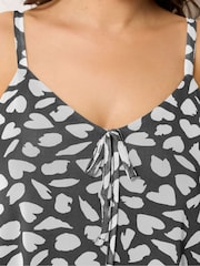 Yours Curve Black/White Mesh Cami Vest Top - Image 4 of 5