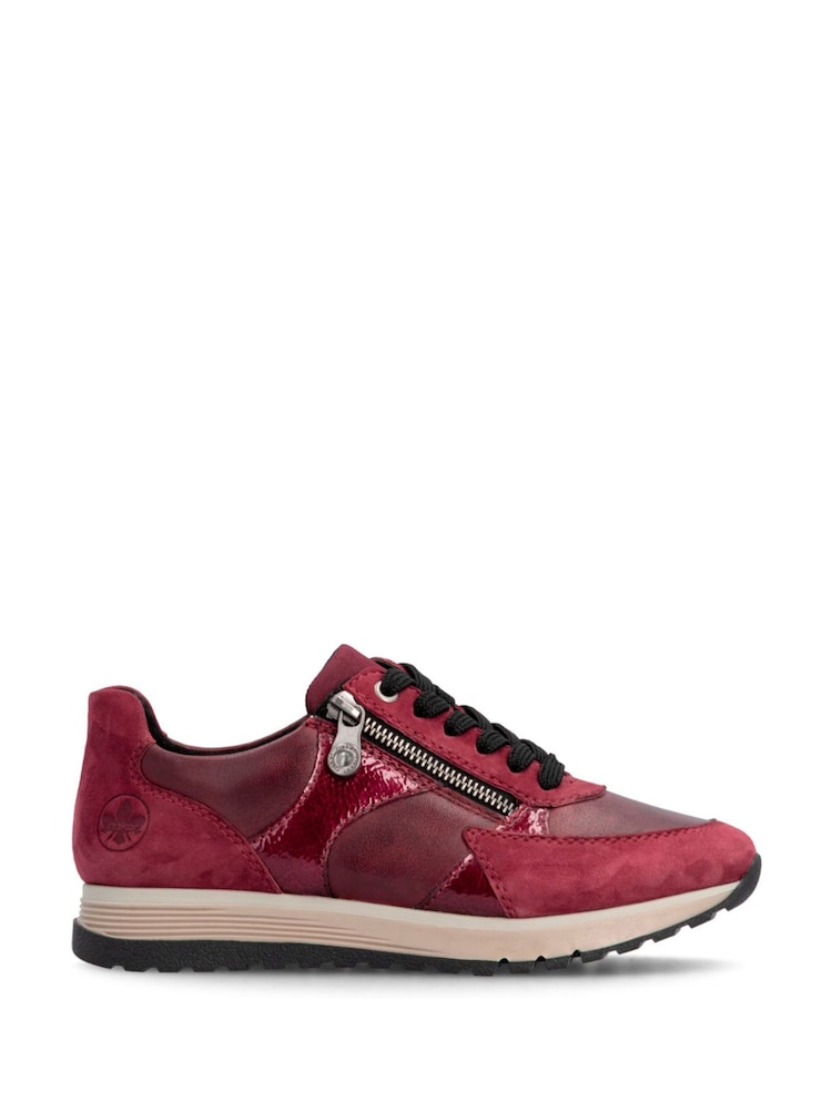 Rieker Red Trainers Lace-up & Zip - Image 2 of 7