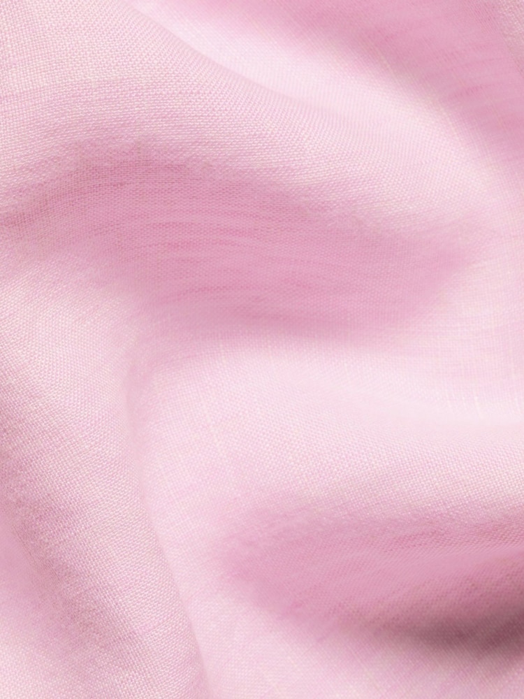 Charles Tyrwhitt Pink Pure Linen Classic Fit Shirt - Image 4 of 4 Charles Tyrwhitt Pink Pure Linen Classic Fit Shirt - Image 4 of 4