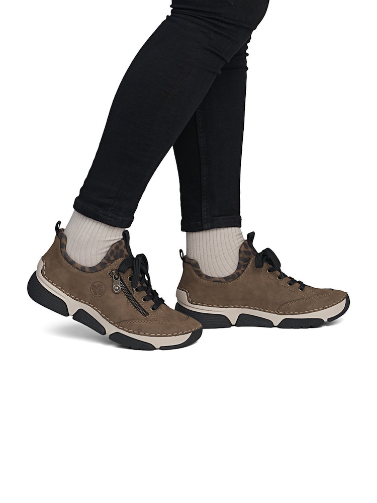 Rieker Brown Elasticated Shoes - Image 1 of 7