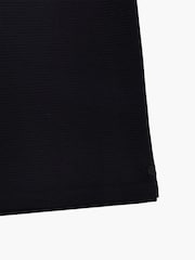 French Connection Black Knit Open Collar Short Sleeve Polo Shirt - Image 6 of 6