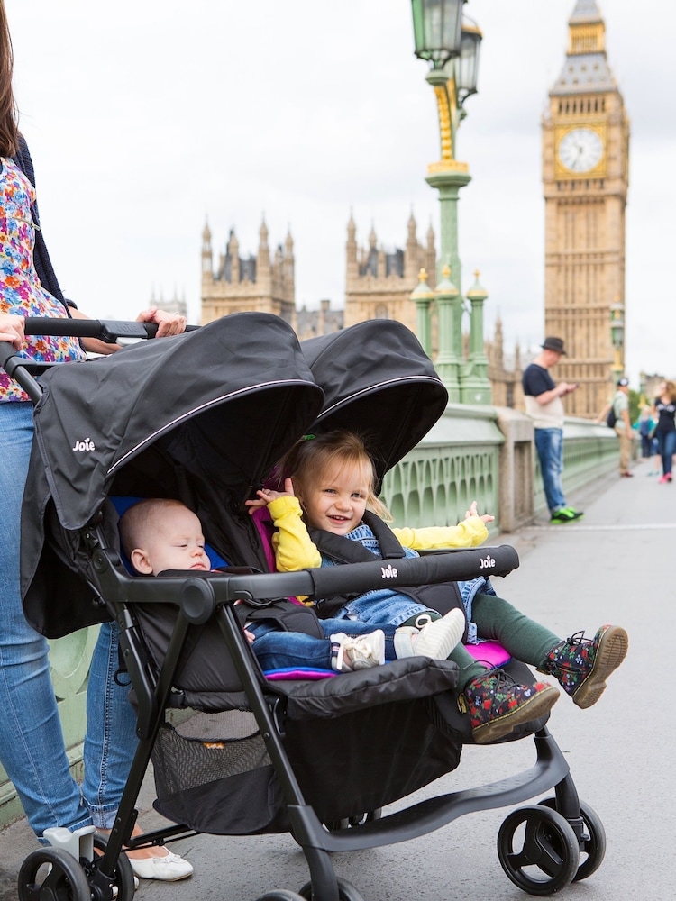 Joie Pink Aire Twin Pushchair - Image 1 of 6