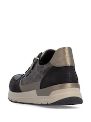 Rieker Metallic Lace-up & Zip Trainers - Image 3 of 7