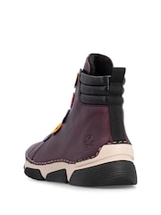 Rieker Purple Elasticated & Inside Zip Boots - Image 3 of 7