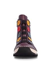 Rieker Purple Elasticated & Inside Zip Boots - Image 5 of 7