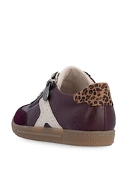 Rieker Purple Lace-Up & Zipper Trainers - Image 4 of 7