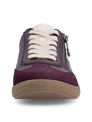 Rieker Purple Lace-Up & Zipper Trainers - Image 5 of 7