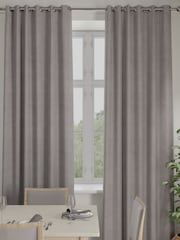 Mauve Purple Soft Velour Made To Measure Curtains - Image 2 of 9