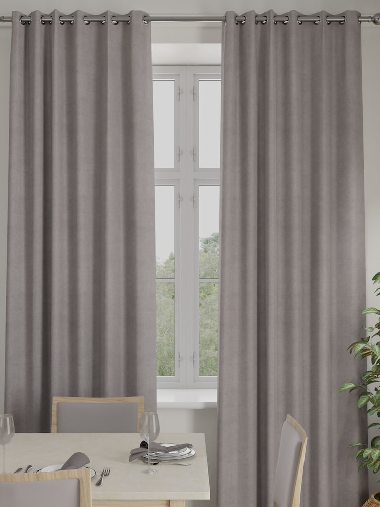 Mauve Purple Soft Velour Made To Measure Curtains - Image 2 of 9