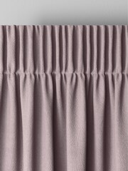 Mauve Purple Soft Velour Made To Measure Curtains - Image 5 of 9