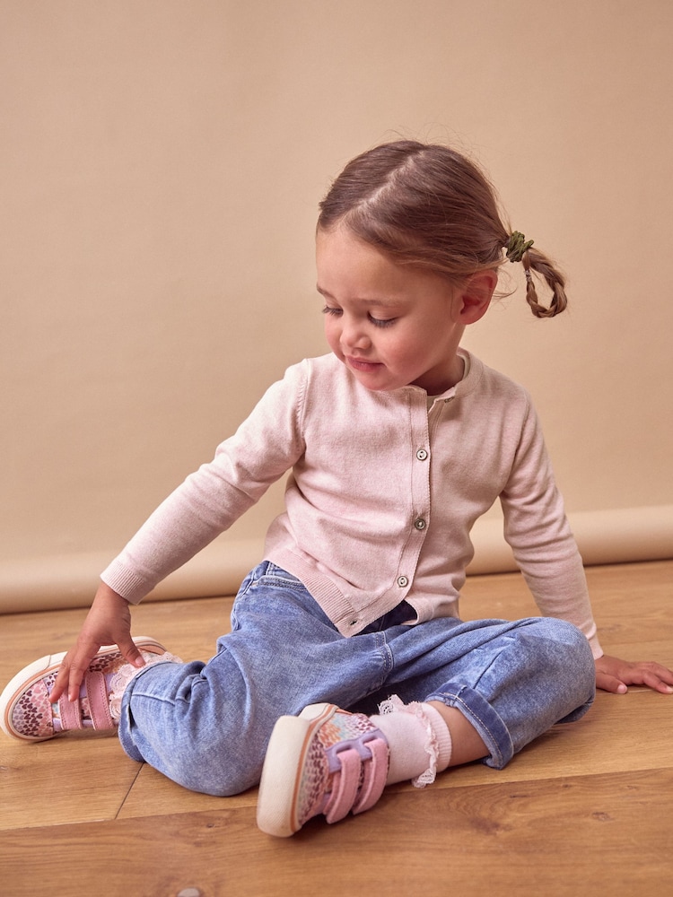 Pink Marl Cardigan (3mths-7yrs) - Image 1 of 5