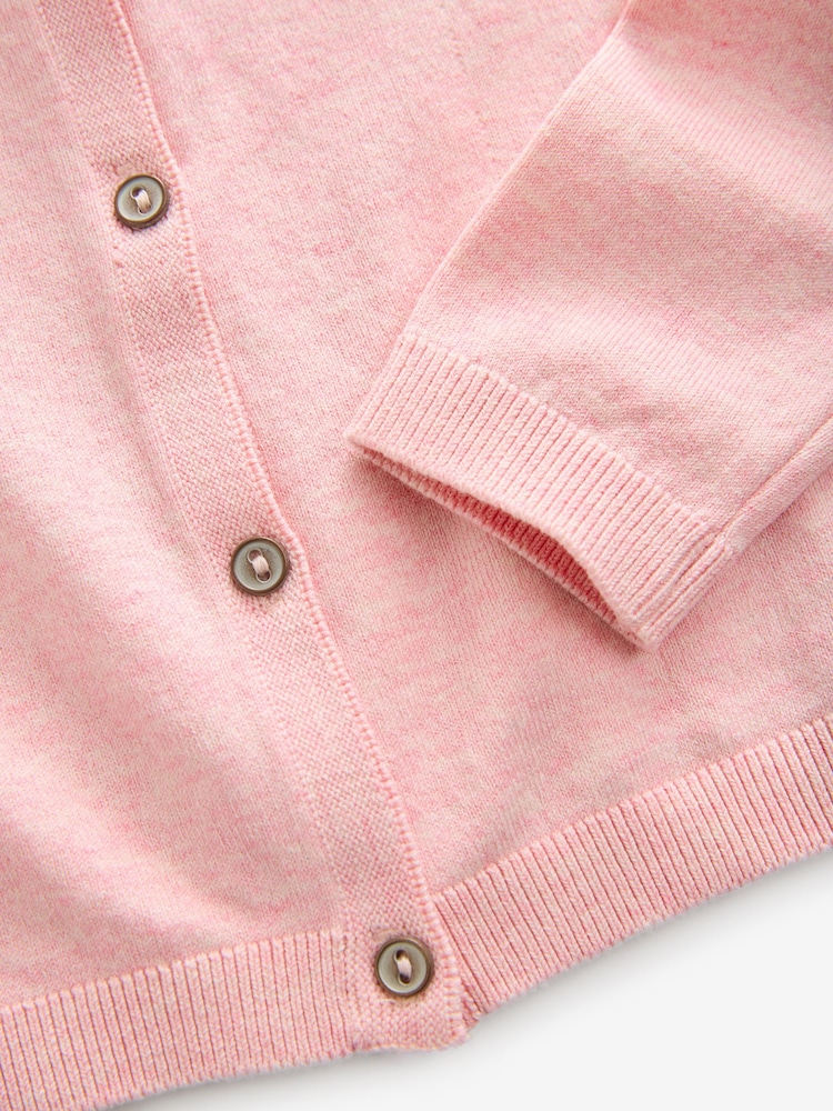 Pink Marl Cardigan (3mths-10yrs) - Image 7 of 7 Pink Marl Cardigan (3mths-10yrs) - Image 7 of 7
