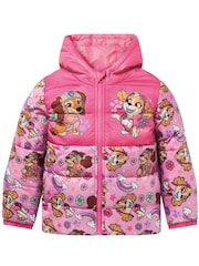 Character Pink PAW Patrol Puffer Skye & Liberty Jacket - Image 8 of 10