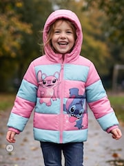 Character Disney Lilo & Stitch Puffer Stitch And Angel Jacket - Imaginea 1 din 10