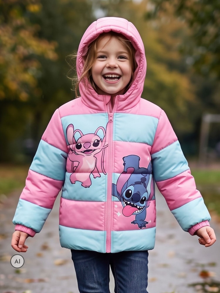 Character Disney Lilo & Stitch Puffer Stitch And Angel Jacket - Imaginea 1 din 10