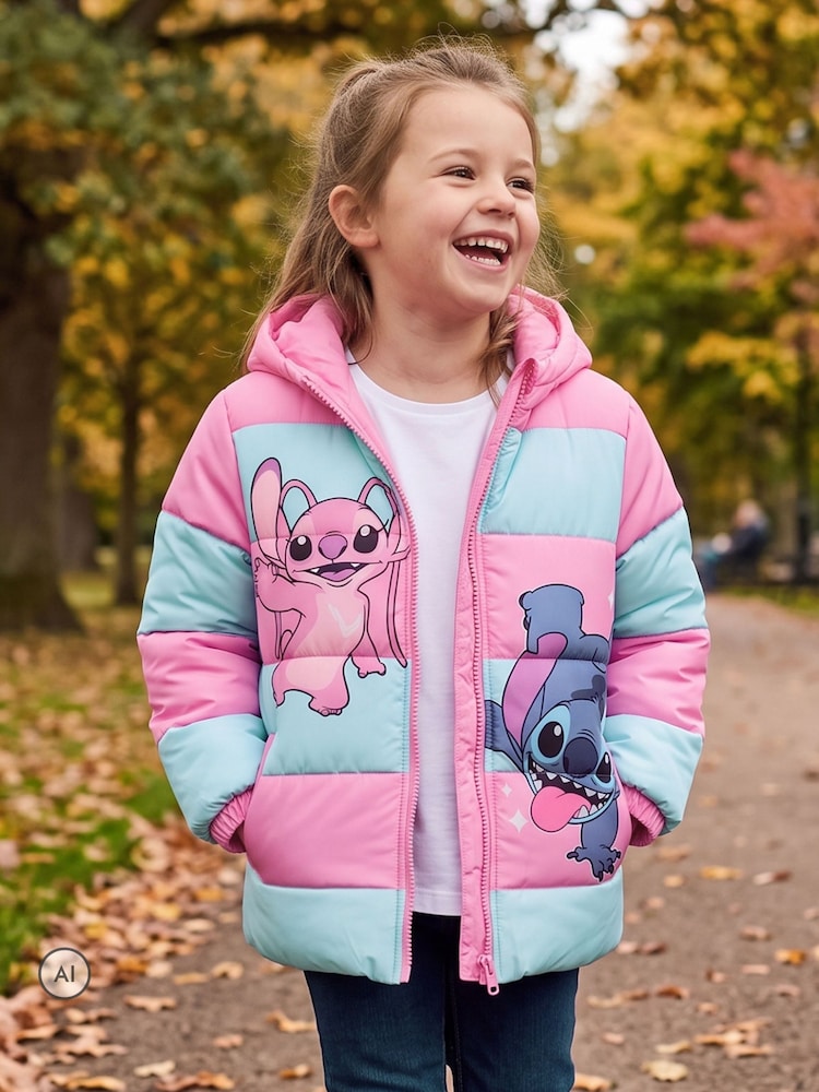 Character Disney Lilo & Stitch Puffer Stitch And Angel Jacket - Imaginea 2 din 10