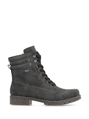 Rieker Grey Lace-up & inside Zip Boots - Image 3 of 7