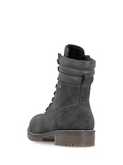Rieker Grey Lace-up & inside Zip Boots - Image 4 of 7