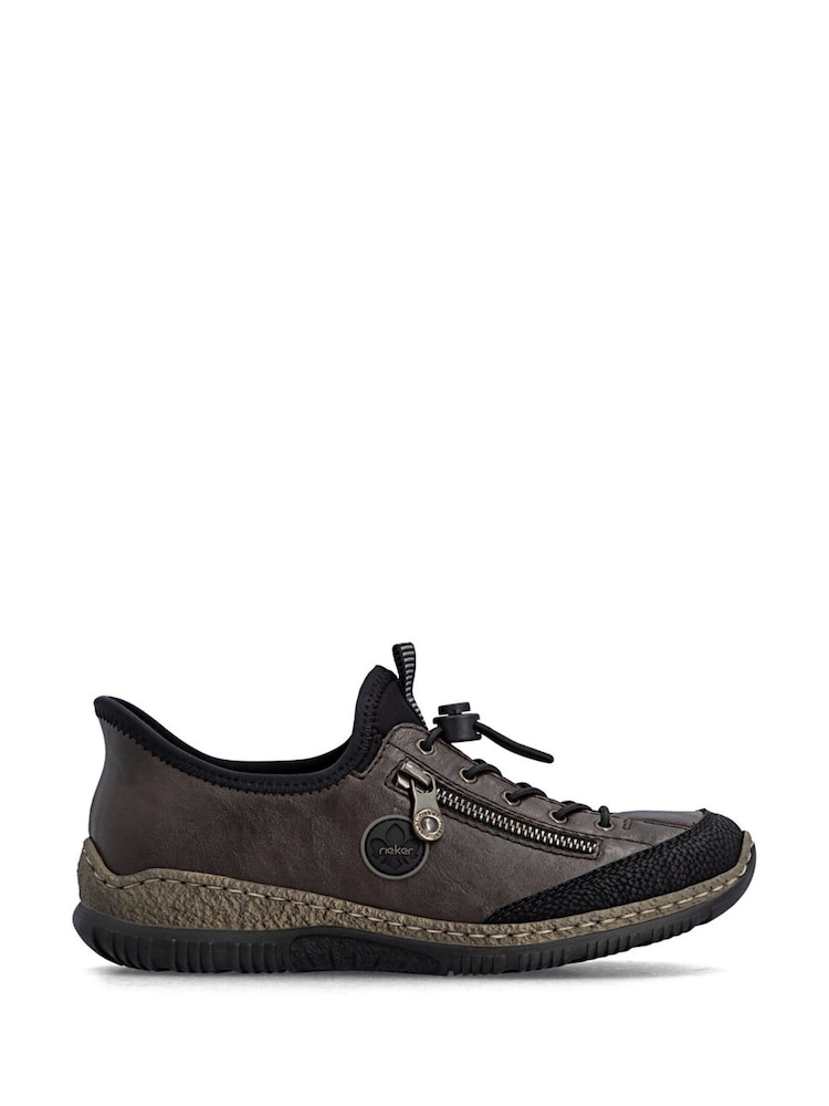 Rieker Brown Elasticated Trainers - Image 2 of 7 Rieker Brown Elasticated Trainers - Image 2 of 7