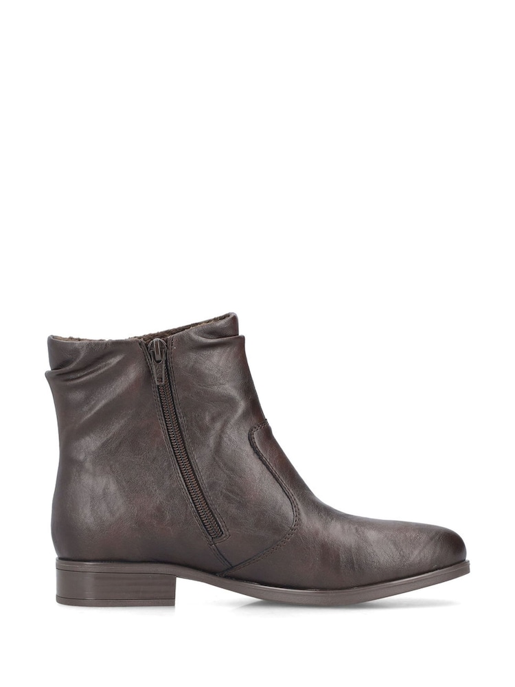 Rieker Brown Inside Zip Boots - Image 2 of 7 Rieker Brown Inside Zip Boots - Image 2 of 7