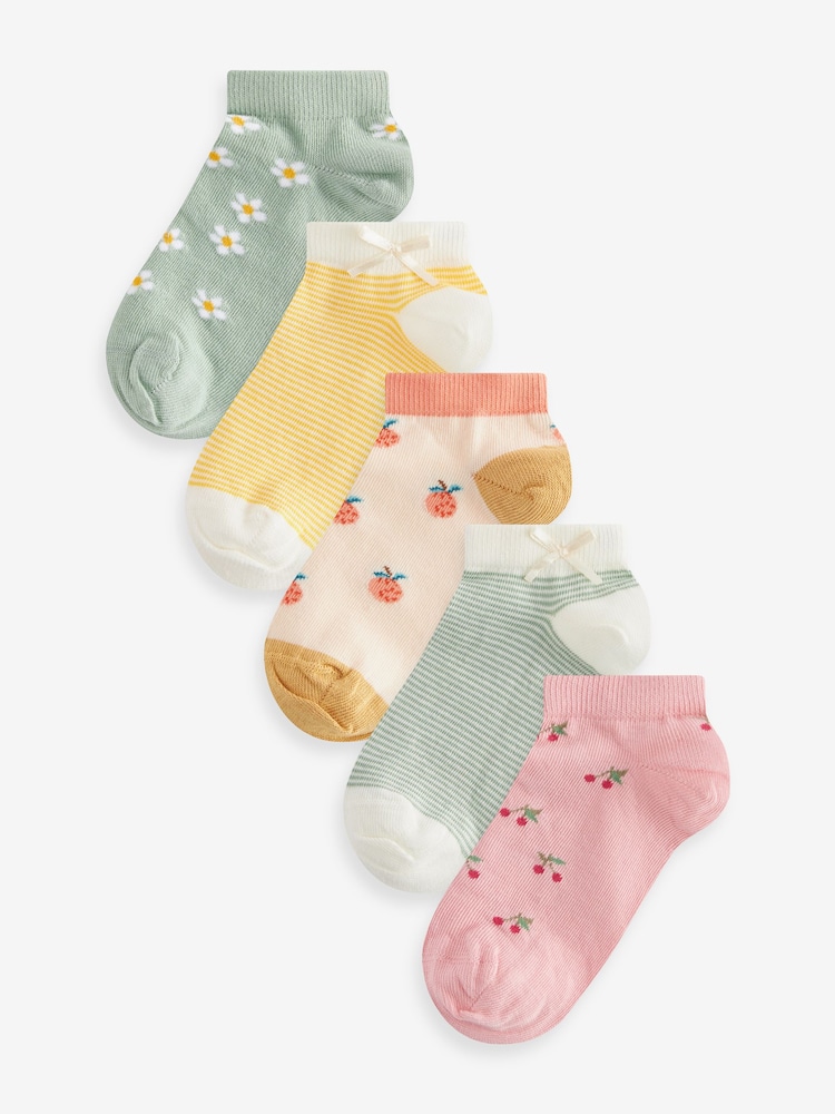 Grün und Rosa - Sportsocken mit hohem Baumwollanteil, 5er-Pack - Bild 1 von 6 Grün und Rosa - Sportsocken mit hohem Baumwollanteil, 5er-Pack - Bild 1 von 6