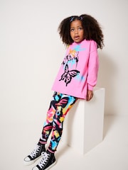 Pink Graffiti 100% Cotton Hoodie and Leggings Set (3-16yrs) - Image 2 of 5