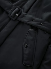 Black Elements Waterproof Belted Padded Coat - Image 7 of 9