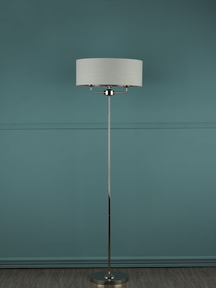 Laura Ashley Silver Sorrento Floor Lamp - Image 2 of 6
