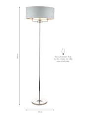 Laura Ashley Silver Sorrento Floor Lamp - Image 6 of 6