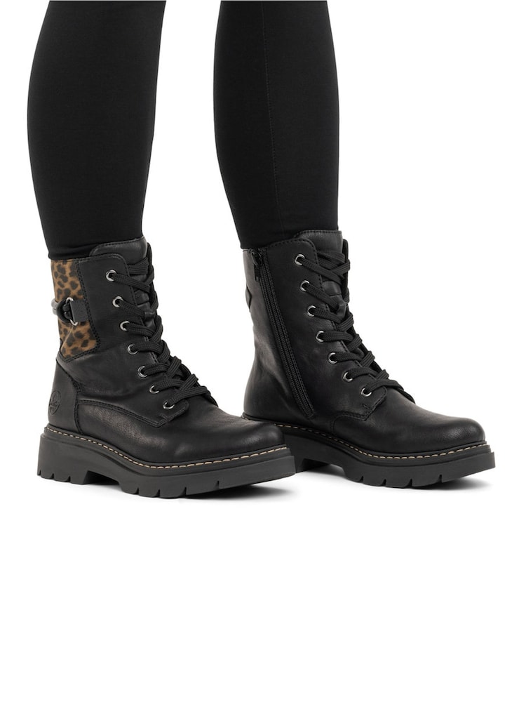 Rieker Black Inside Zip Boots - Image 1 of 7 Rieker Black Inside Zip Boots - Image 1 of 7