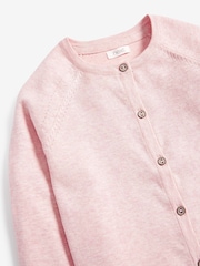Pink Marl Button-Up Cardigan (3-16yrs) - Image 3 of 3