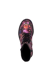 Rieker Purple Lace-up & Inside Zip Boots - Image 6 of 7