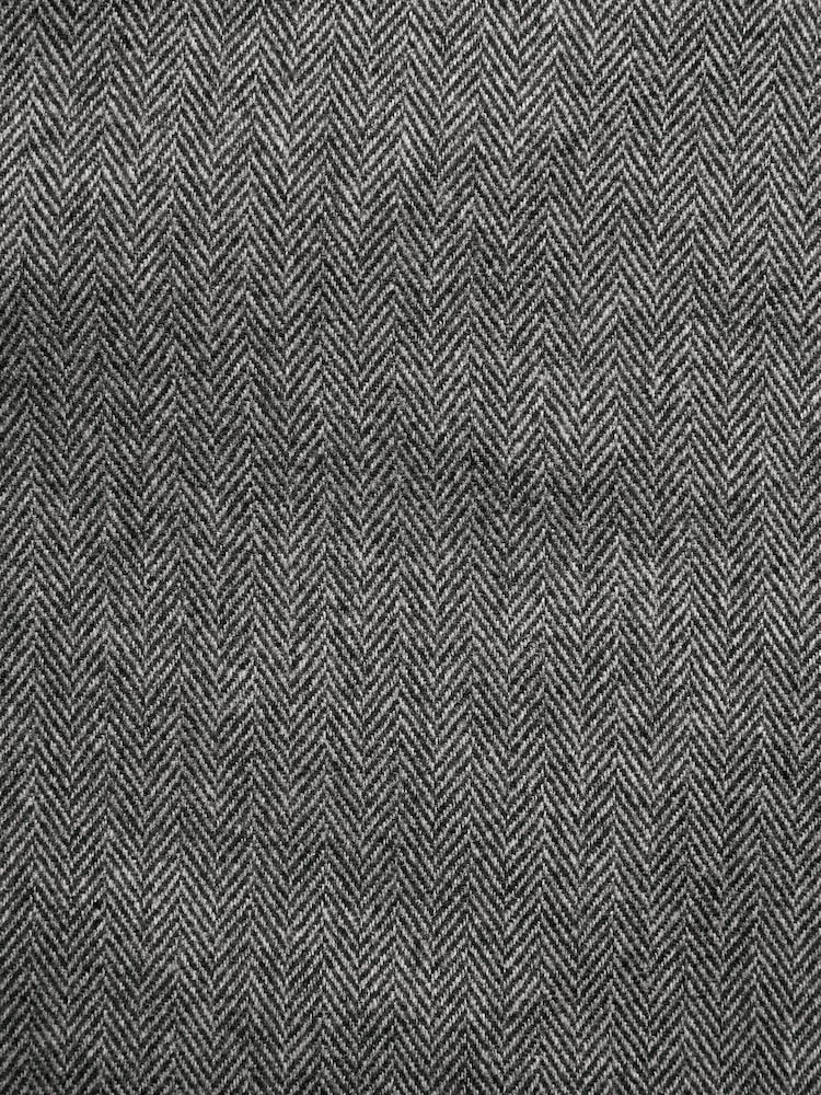 Grey Tailored Nova Fides Wool Herringbone Suit Jacket - Image 5 of 5