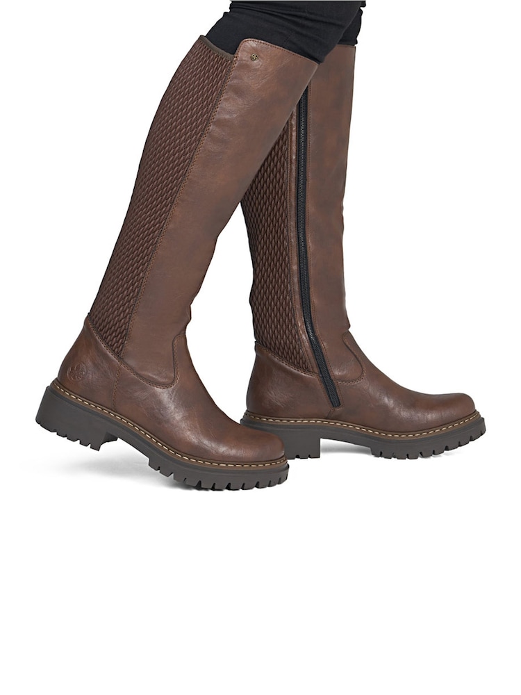 Rieker Brown Inside Zip Boots - Image 1 of 7