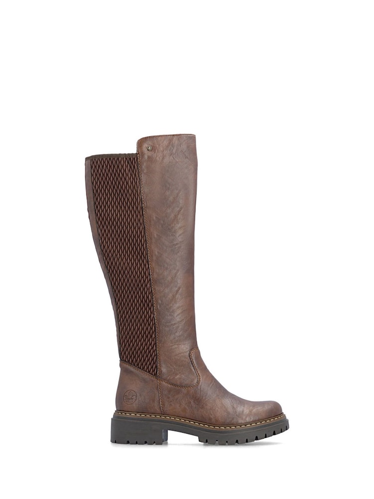 Rieker Brown Inside Zip Boots - Image 2 of 7
