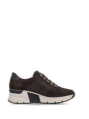 Rieker Brown Lace-Up & Zipper Trainers - Image 3 of 7