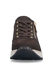 Rieker Brown Lace-Up & Zipper Trainers - Image 7 of 7