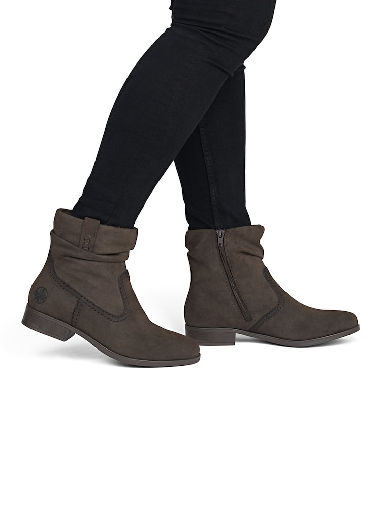 Rieker Brown Rieker Boots Inside Zip - Image 1 of 7 Rieker Brown Rieker Boots Inside Zip - Image 1 of 7