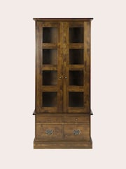 Laura Ashley Dark Chestnut Garrat 2 Door 4 Drawer Display Unit - Image 2 of 5