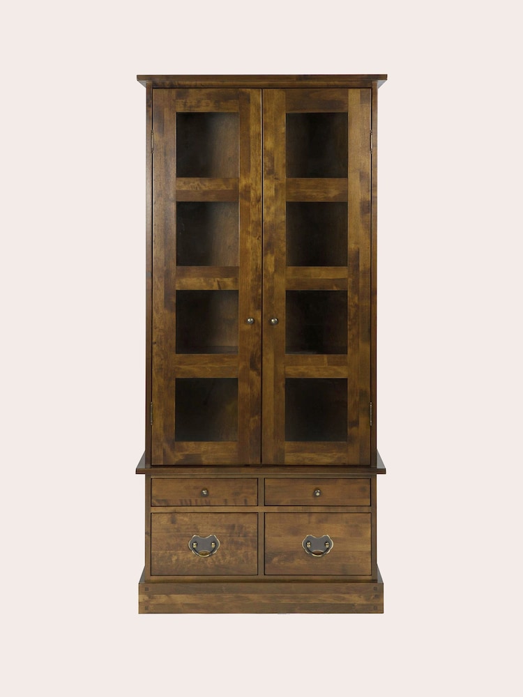 Laura Ashley Dark Chestnut Garrat 2 Door 4 Drawer Display Unit - Image 2 of 5