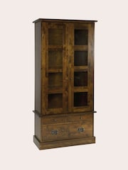 Laura Ashley Dark Chestnut Garrat 2 Door 4 Drawer Display Unit - Image 3 of 5