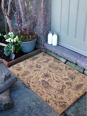 Artsy Mats Brown Hare Print Coir Doormat - Image 1 of 12