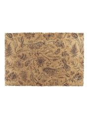 Artsy Mats Brown Hare Print Coir Doormat - Image 5 of 12