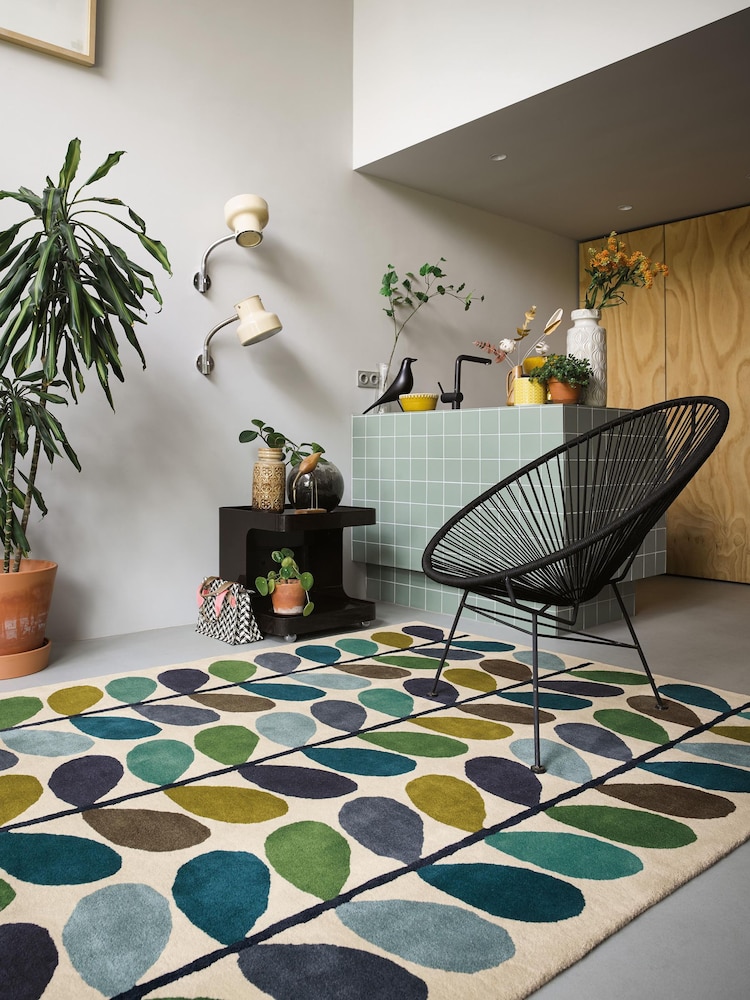 Orla Kiely Green Multi Stem Rug - Image 1 of 4