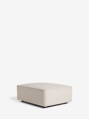 Tweedy Plain Light Natural Single Foostool Alba Modular Sofa - Image 8 of 9