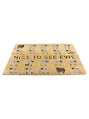 Artsy Mats Brown Nice To See Ewe Coir Doormat - Image 10 of 12